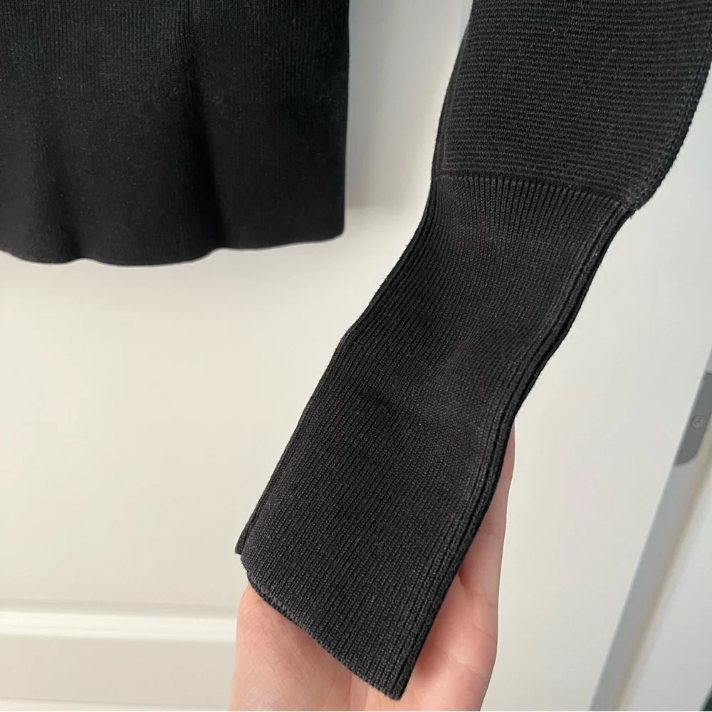 Uniqlo Black Cotton Knit Long Sleeve Crewneck Sweater - Picture 5 of 8